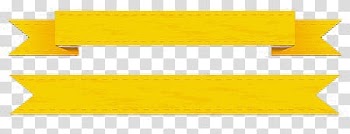 Yellow , two yellow ribbons illustration transparent background PNG clipart