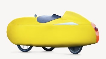 Yellow velomobile collage element psd | Free PSD - rawpixel