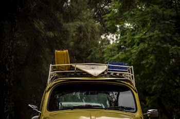 yellow Volkswagen Beetle car