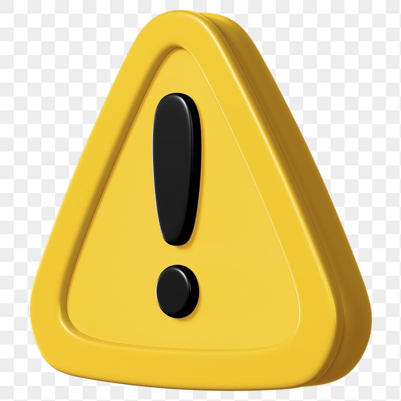 Yellow warning sign png 3D | Free PNG - rawpixel