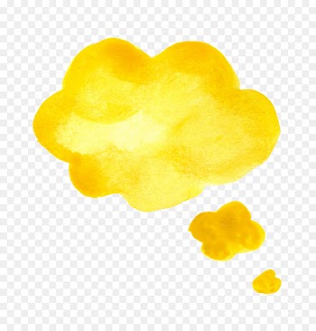 Yellow Watercolor painting Speech balloon - speech bubbles 