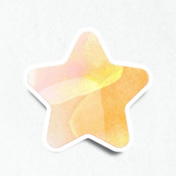 Yellow watercolor textured star shape sticky note | Free  illustration - 2340309