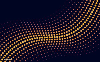 Yellow wave halftone background vector | Free stock vector - 523536
