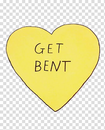 Yellow , yellow and black get bent heart transparent background PNG clipart
