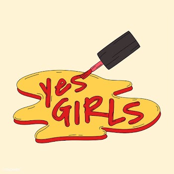 Yes girls written with nail polish vector | Free stock vector - 487497