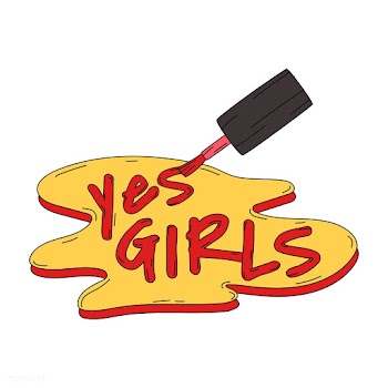 Yes girls written with nail polish vector | Free stock vector - 487602