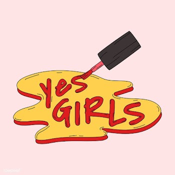Yes girls written with nail polish vector | Free stock vector - 487616