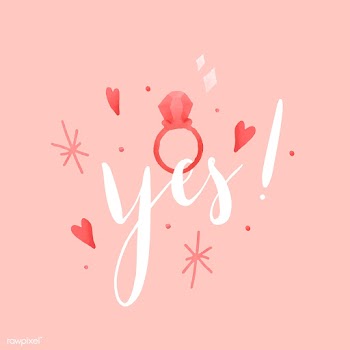 Yes! Marriage proposal | Free stock vector - 511896