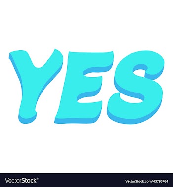 yes mint blue sticker