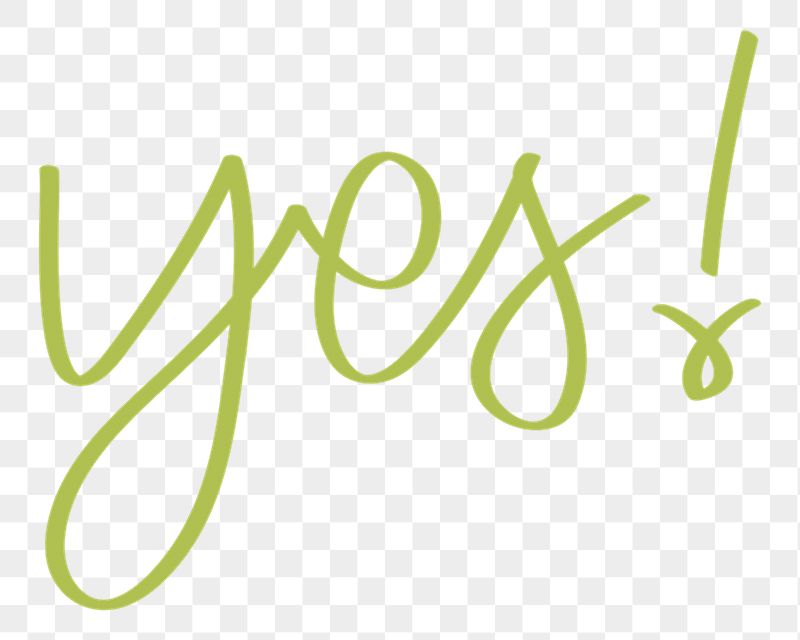 Yes! png word sticker, handwritten | Free PNG - rawpixel