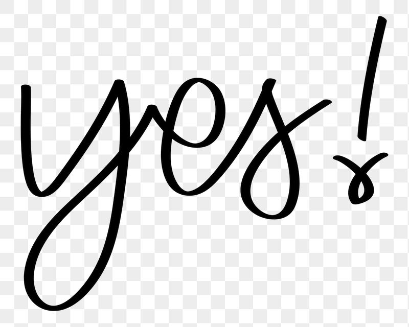 Yes! png word sticker, handwritten | Free PNG - rawpixel