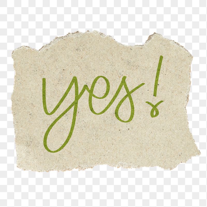 Yes! png word sticker, ripped | Free PNG - rawpixel