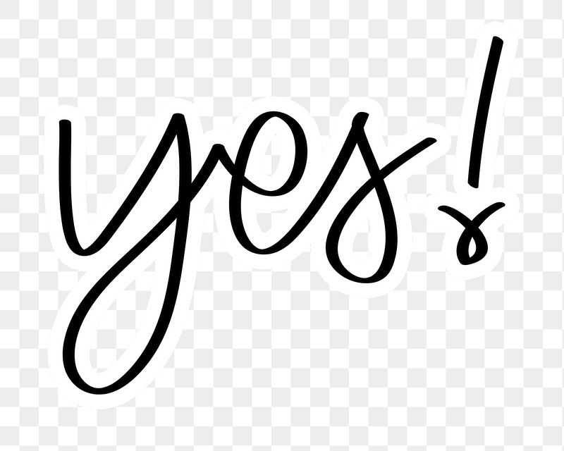 Yes! png word sticker typography, | Free PNG - rawpixel