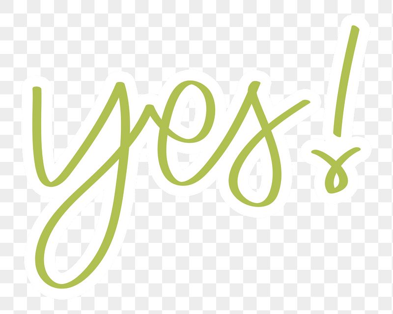 Yes! png word sticker typography, | Free PNG - rawpixel