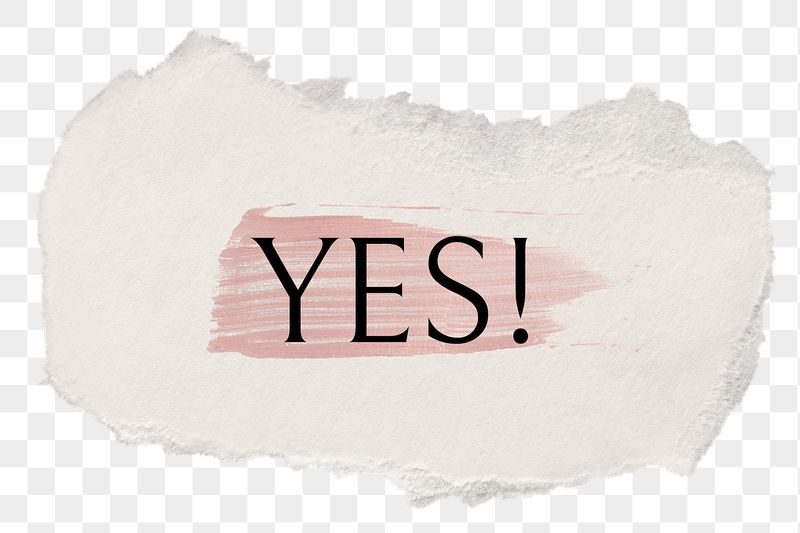 Yes! png word sticker typography, | Free PNG - rawpixel