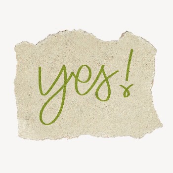 Yes! word sticker, ripped paper | Free PSD - rawpixel