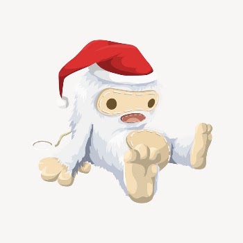 Yeti pull string doll clipart, | Free PSD - rawpixel