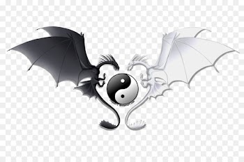Yin and yang Chinese dragon Emoji - yin yang 