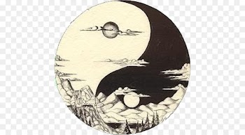 Yin and yang Moon Drawing Light Tattoo - zen 