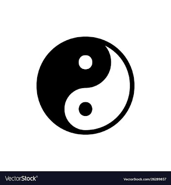 Yin and yang symbol isolated on white background vector image