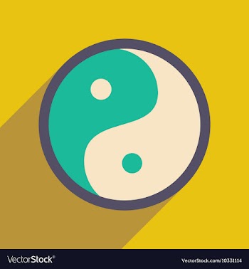Yin yang symbol of harmony vector image
