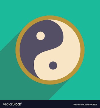 Yin yang symbol of harmony vector image