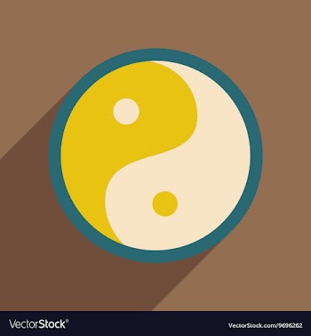Yin yang symbol of harmony vector image