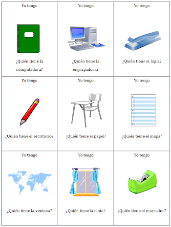 Yo Tengo… Quién Tiene? Classroom Game | SPANISH Learning ...