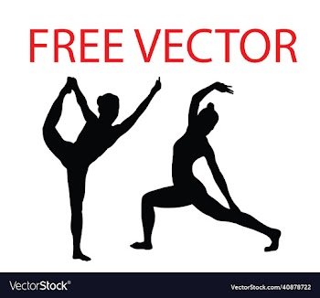 yoga activity silhouettes