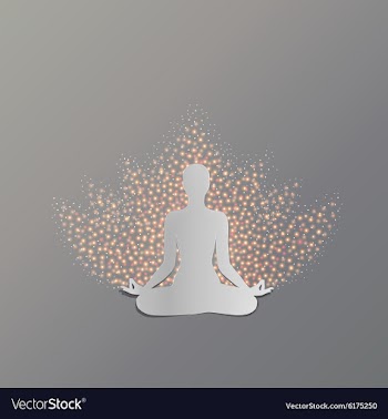 Yoga asana lotus vector image