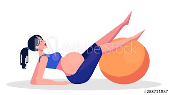 Yoga for pregnant woman concept