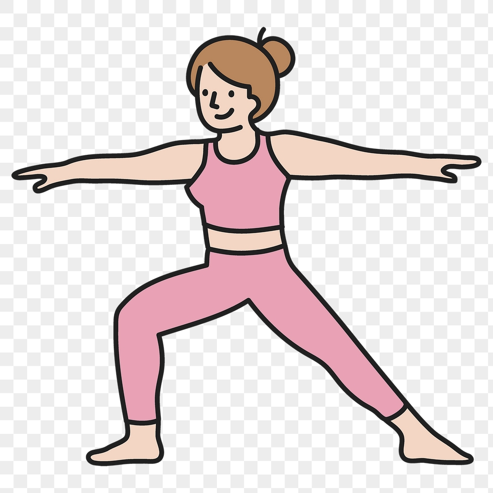 Yoga girl png sticker, healthy | Free PNG Illustration - rawpixel