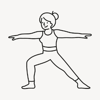 Yoga girl sticker, healthy lifestyle | Free PSD Illustration - rawpixel