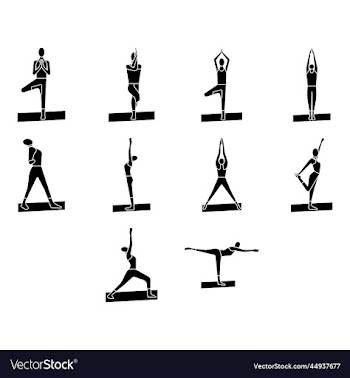 yoga icon set