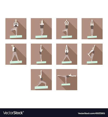 yoga icon set