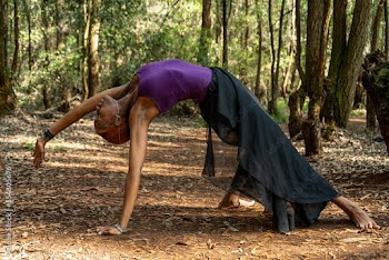yoga in the forest