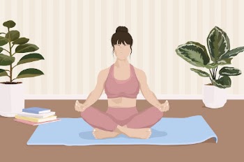 Yoga & meditation background, aesthetic | Free Vector Illustration - rawpixel