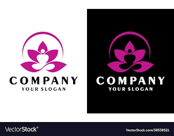 yoga pilates creative business logo design flower