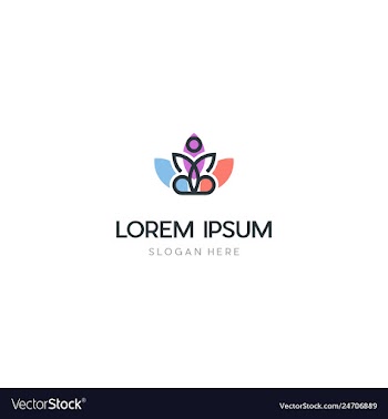 Yoga pilates creative business logo design vector image