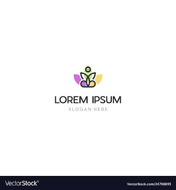 Yoga pilates creative business logo design vector image