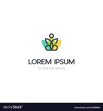 Yoga pilates creative business logo design vector image