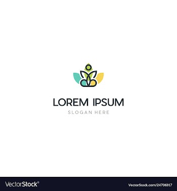 Yoga pilates creative business logo design vector image