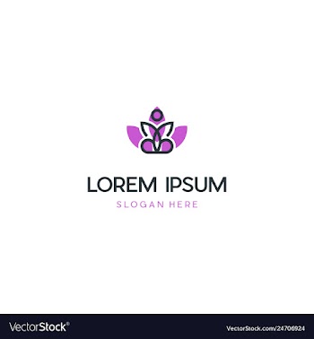 Yoga pilates creative business logo design vector image