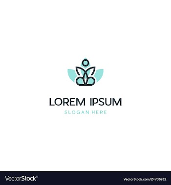 Yoga pilates creative business logo design vector image