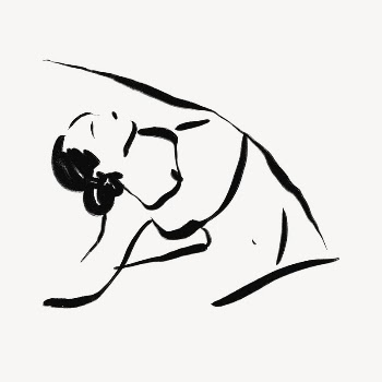Yoga pose collage element, drawing | Free Photo - rawpixel