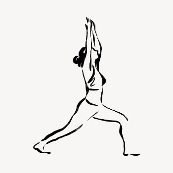 Yoga pose collage element, drawing | Free Photo - rawpixel