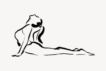 Yoga pose collage element, drawing | Free Photo - rawpixel
