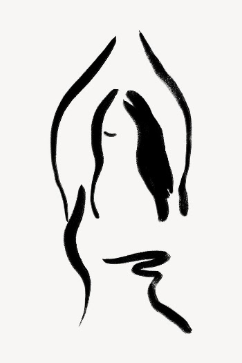 Yoga pose collage element, drawing | Free Photo - rawpixel