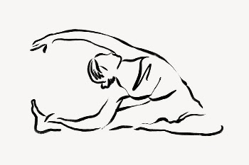 Yoga pose collage element, drawing | Free Photo - rawpixel