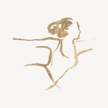 Yoga pose collage element, gold | Free Photo - rawpixel